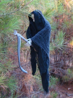 Watch out as you walk along our Haunted Halloween Trail on Halloween Night...as the Grim Reaper may be waiting for you in the dark!
