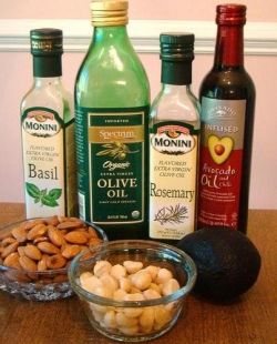 Healthy fats: Nuts, extra virgin olive oil, and avocados