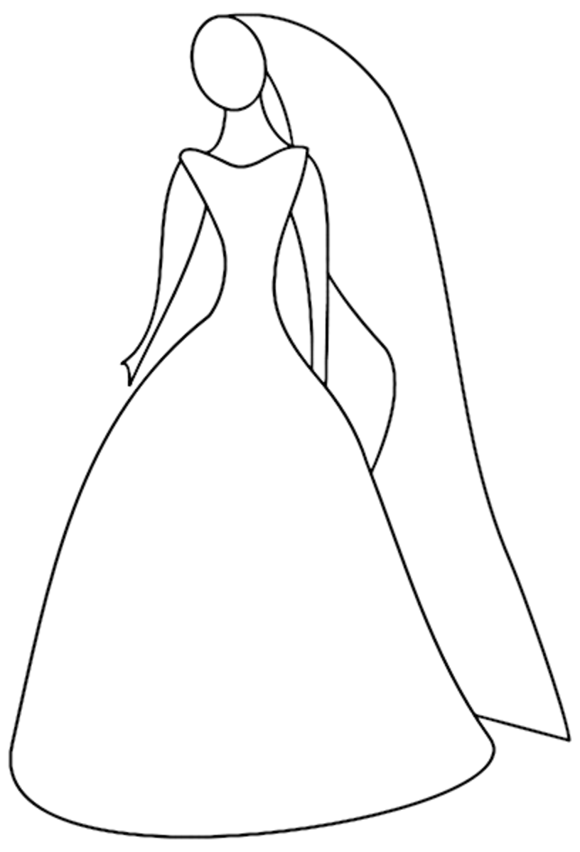 Beautiful Dress Coloring Pages and Pictures for Adults and