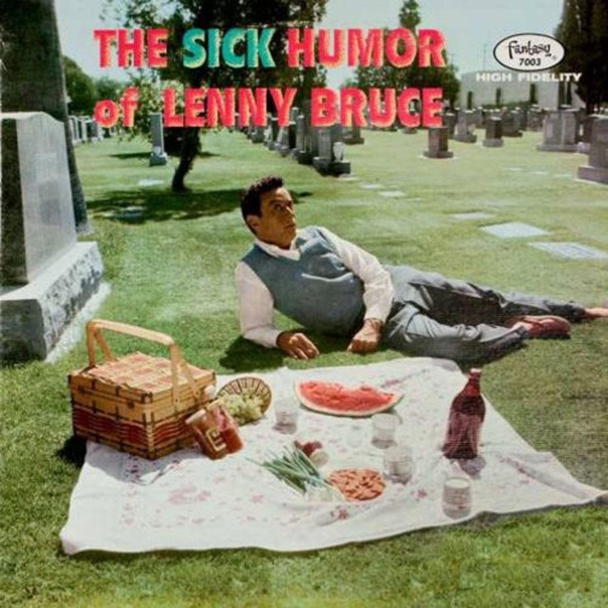 Lenny Bruce "The Sick Humor of Lenny Bruce"  Fantasy Records 7003 12" LP Record, US Pressing (1958) Red Vinyl Record