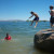 There goes Noah jumping into the lake! There goes Noah jumping into the lake!