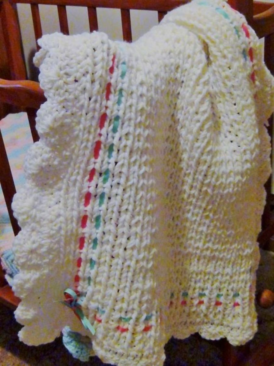Knitting loom blanket