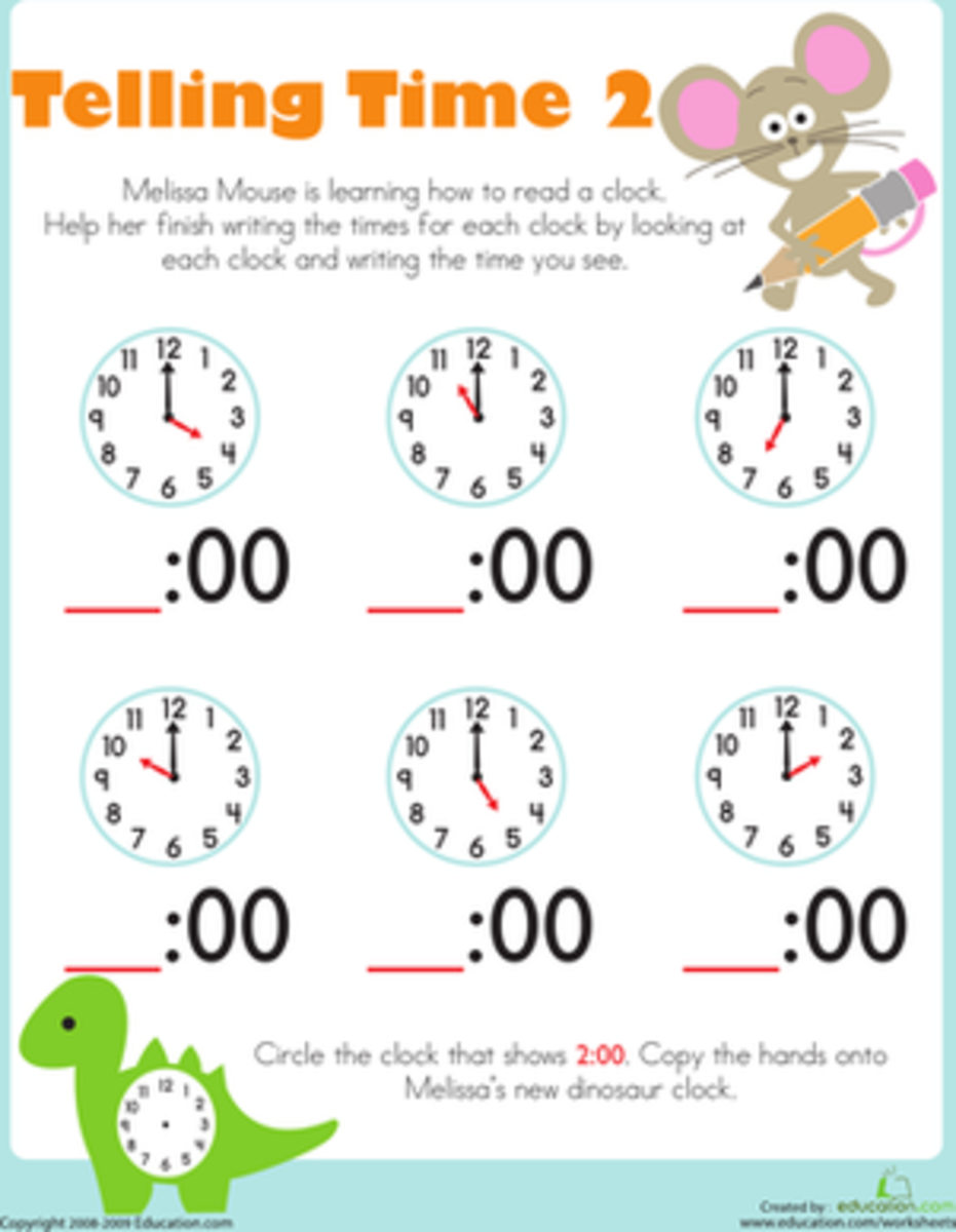 Free Printable Time Worksheets for Kids | HubPages