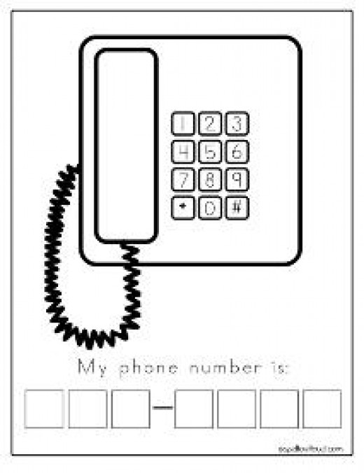Free Worksheets for Kids to Practice Writing Their Phone Number | HubPages