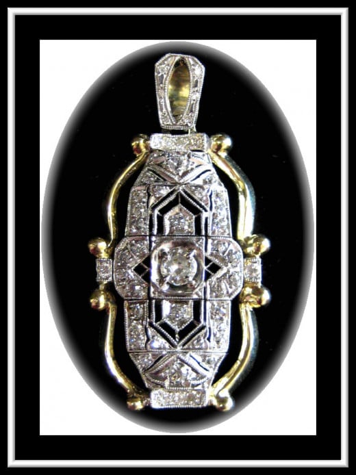 Antique and contemporary one-of-a-kind pendant designed by me