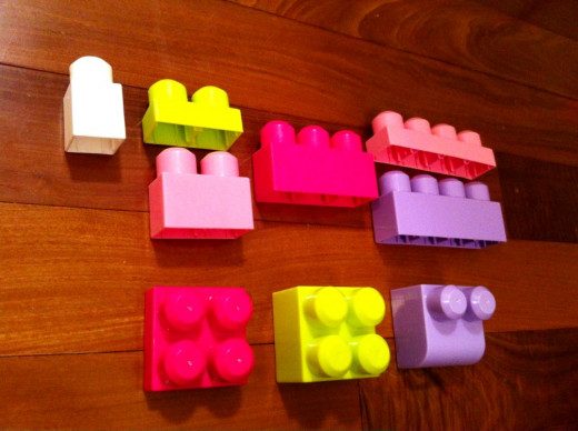 The different sizes of blocks in the Big Building Bag.