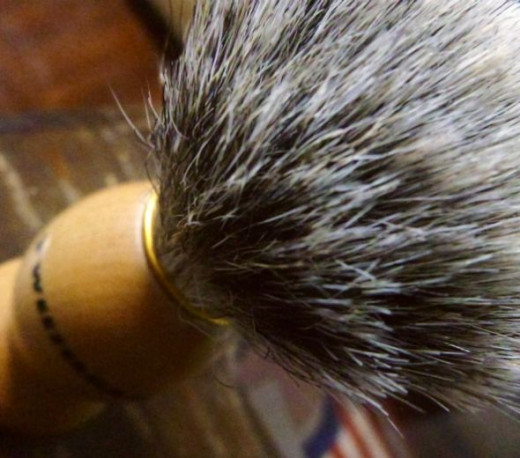 The tweezerman shaving brush, a basic and affordable shaving brush for a beginner.
