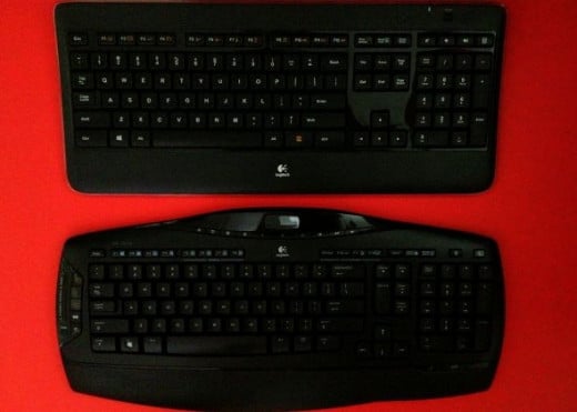 Front is old keyboard and back is new.