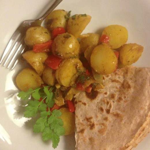 Serve the dum aloo