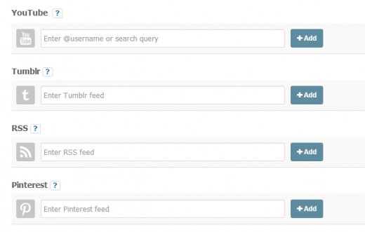 This shows  few of the sources you can draw from.