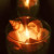 Because the flame is protected by the glass they can also be used outdoors. Because the flame is protected by the glass they can also be used outdoors.