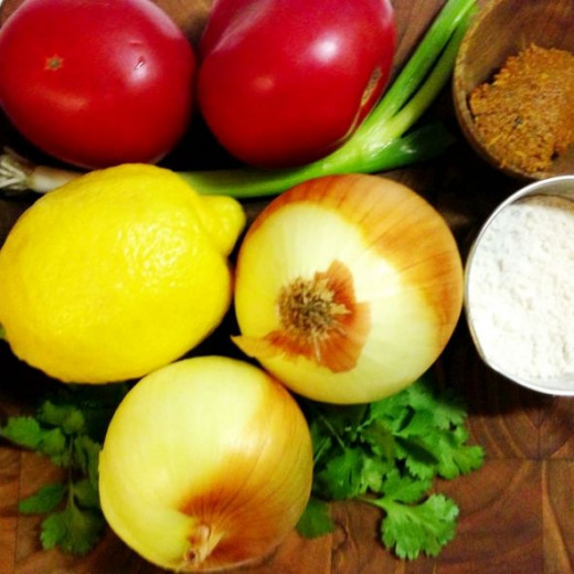 Onion fritter ingredients