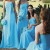 Classic matching bridesmaids gowns.