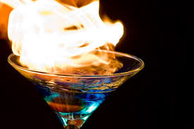 If you like your pyrotechnics, you can (CAREFULLY) experiment with certain cocktails...