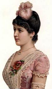 Victorian woman with hair up