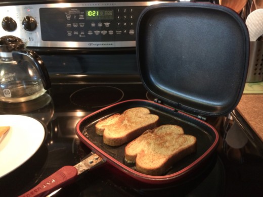 Flipping is easy with my versatile "Happycall" double sided pan! 