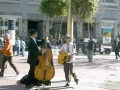 Street Musicians and Powell Cable Cars Turnaround in San Francisco, California