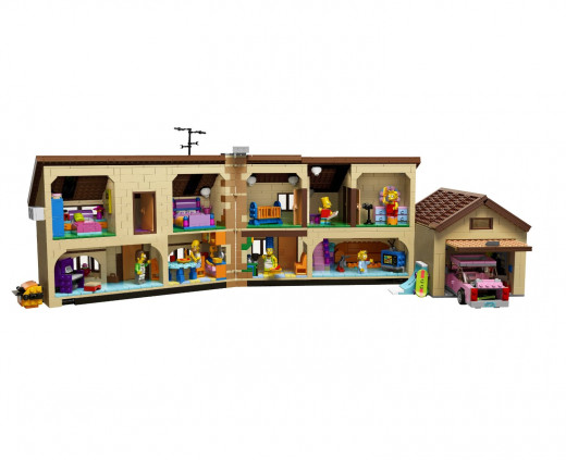 Here's a cross section of the interior of the house.  I love the television in the livingroom!