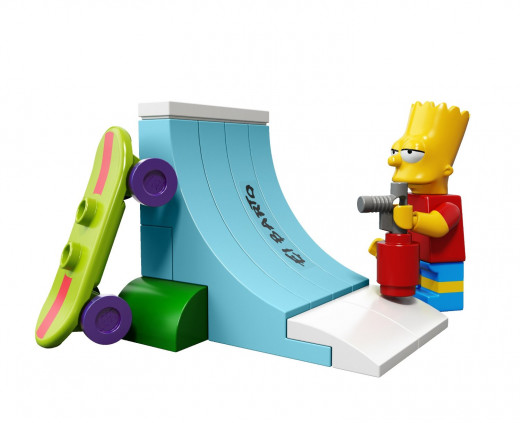 Part of the exterior pieces, Bart's skateboard ramp.