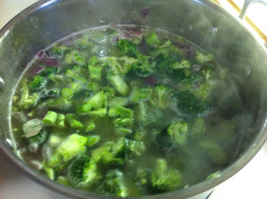 Add the broccoli, cover and cook for 15 minutes.