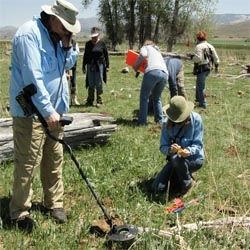 Relic dig near Fremnot's Fifth Expedition Campsite in 1854, near Fremont, UT