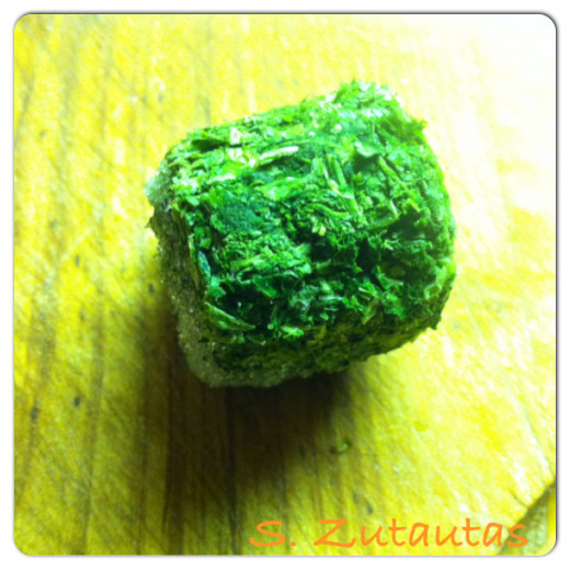 Spinach squares that come like this in the bag of frozen spinach