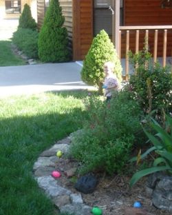 Grandson and Easter Eggs