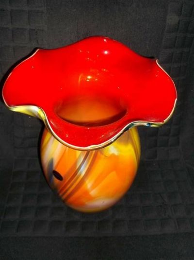 Notice the layering of color that makes Murano glass so unique