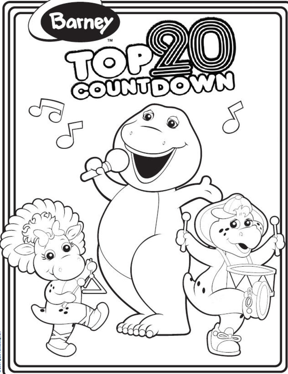 Free Printable Barney Coloring Pages | HubPages
