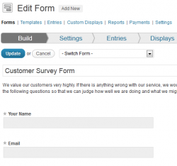 Build Customer Survey Form