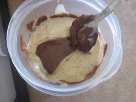 Nutella Mixed With Side Batter