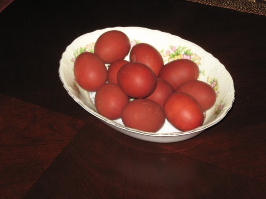Colored Easter Eggs Russian Style