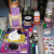 The finishing touches are mostly non-adhesive shelf paper, doilies, napkins, paper, temporary tattoos, 4 crafting sticks and ribbon.