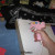 After clipping across the top, flip the bandanna up. Start gluing it down. Work in rows about an inch or two apart. Be really generous with the glue, especially on the sides. After clipping across the top, flip the bandanna up. Start gluing it down. Work in rows about an inch or two apart. Be really generous with the glue, especially on the sides.