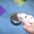 Glue the cans to the covered card board. Glue the cans to the covered card board.