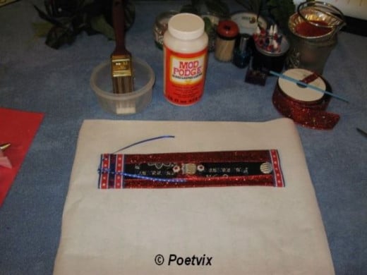 Finished Patriotic Bookmark