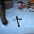 The cross for Vlad's grave (that's who is buried here) is another crafting stick painted in black Sharpie. The cross for Vlad's grave (that's who is buried here) is another crafting stick painted in black Sharpie.