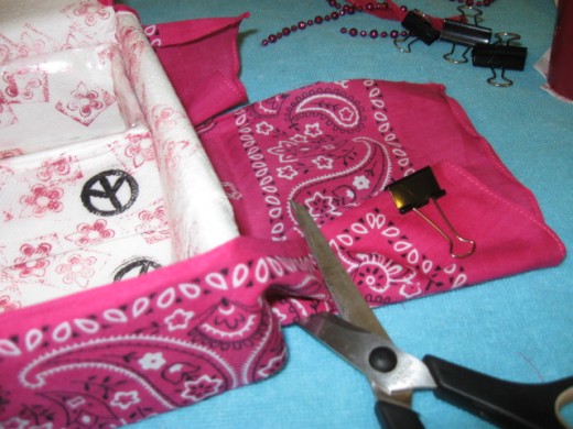 When cutting, try to save as much intact pattern as you can for use on the side walls. When cutting, try to save as much intact pattern as you can for use on the side walls.