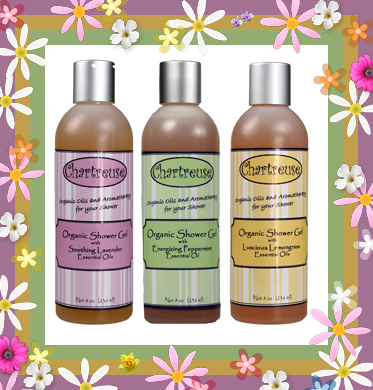 Try out the aromatherapy organic shower gels in Peppermint, Lavender and Ginger Citrus!
