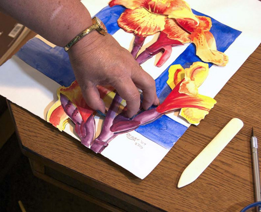 Preparing the pieces.