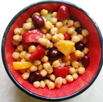 chick peas and grapes