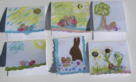 Art collage Easter cards.