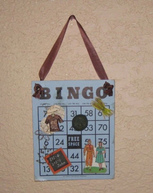 Another vintage Bingo card art collage.