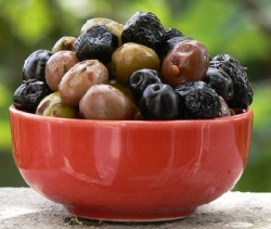 A bowl of olives