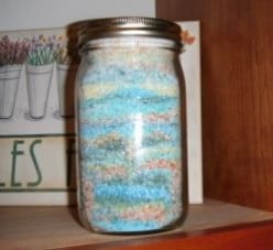 Beautiful Bath Salt Holiday Gift Jars: Craft Project for Kids