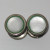 MoP snap cufflinks in a green celluloid frame with white metal mounts MoP snap cufflinks in a green celluloid frame with white metal mounts