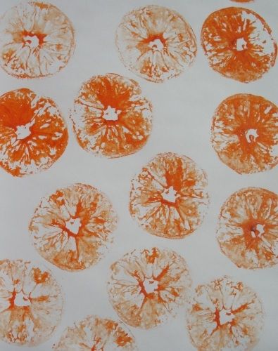 Orange prints.