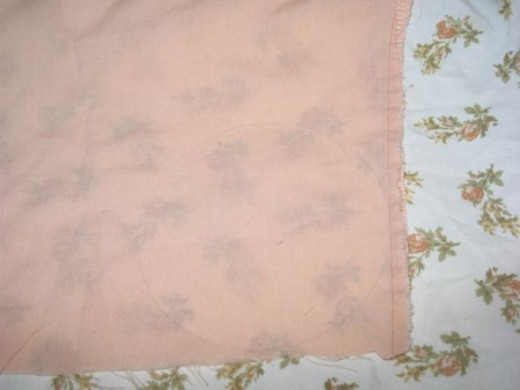 Draw your circle in place on your fabric. Draw your circle in place on your fabric.