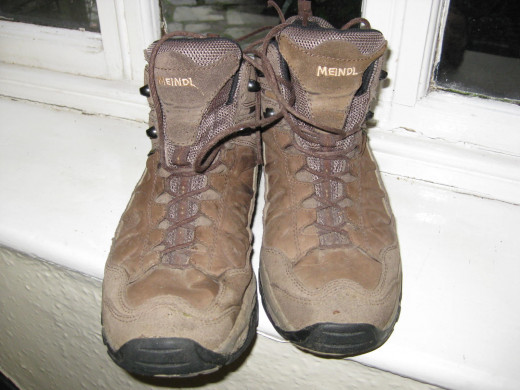 My own very comfortable Meindl boots as recommended above.