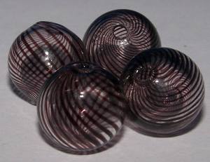 glass beads round striped